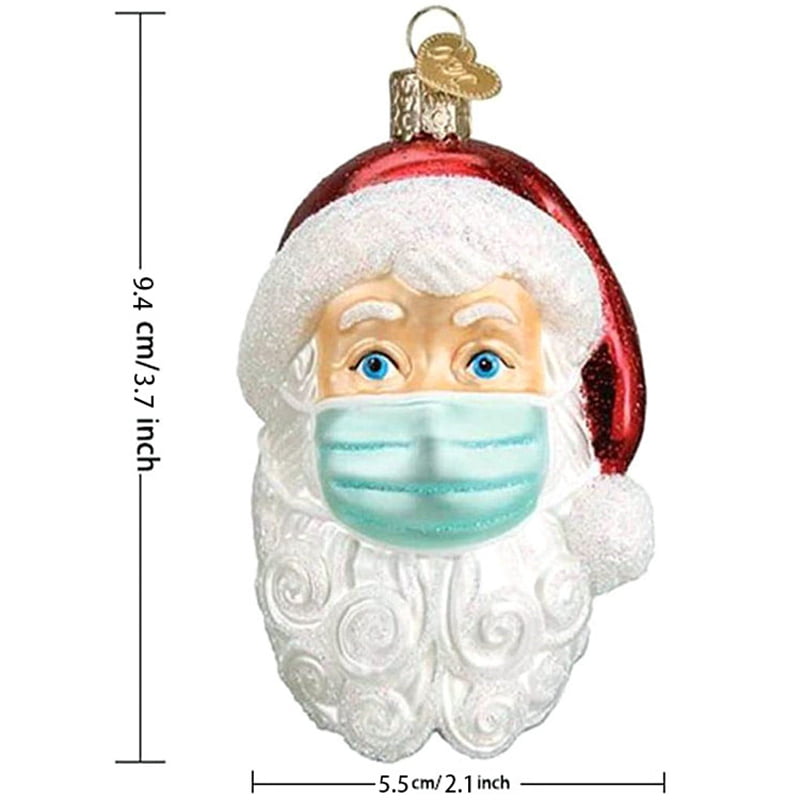 Santa Claus Wearing Face Cover with Gift Bag 3PC Commemorative and Creative Gift GMMC 2020 Christmas Ornaments Christmas Tree Decoration Hanging Pendant Santa Claus Ornaments