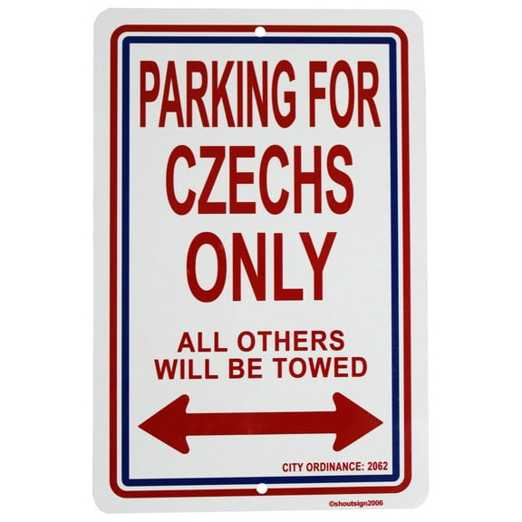 Czech Republic Parking Sign