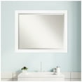 thumbnail image 6 of Cabinet White Narrow Beveled Wood Bathroom Wall Mirror, 6 of 10