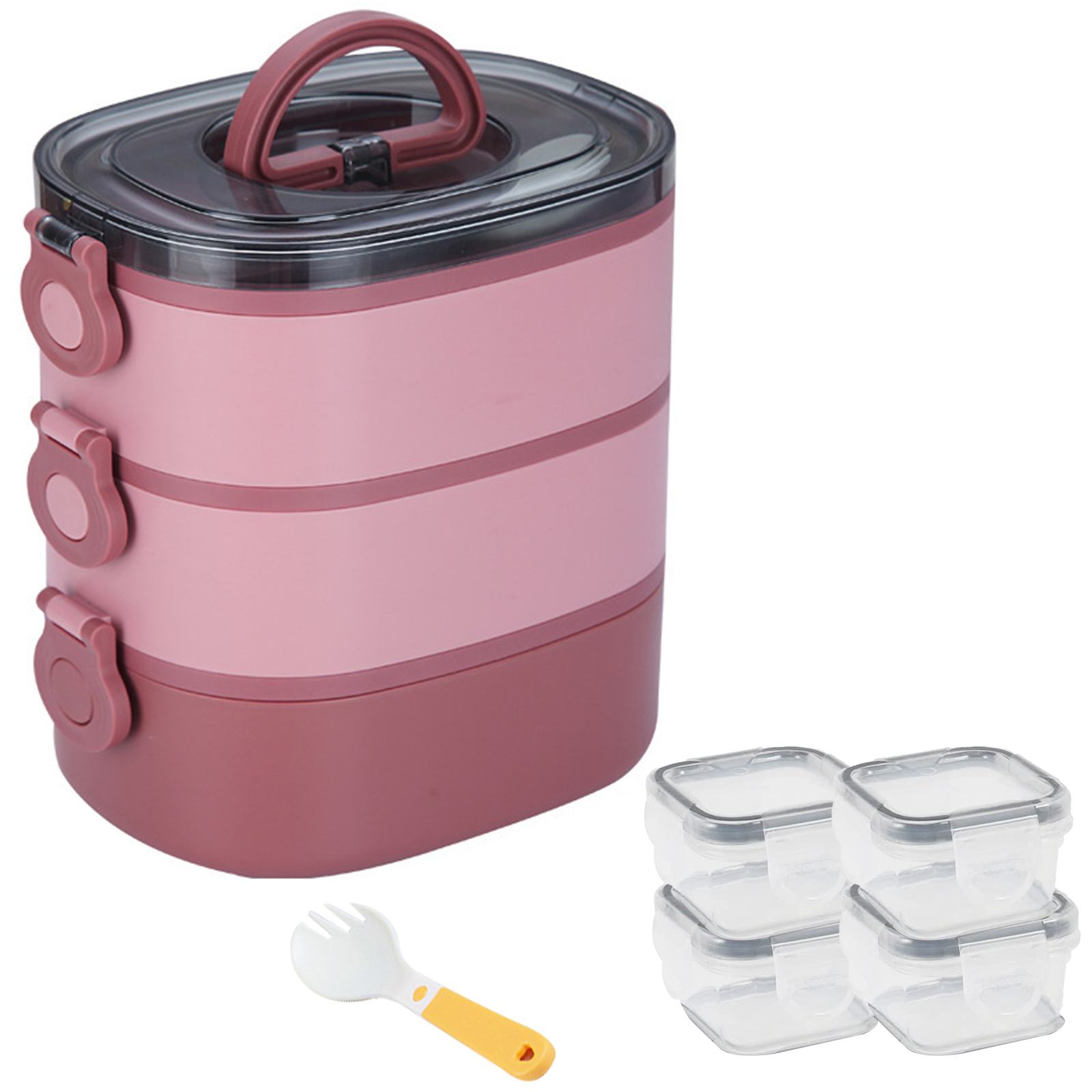 2000ml Bento Box Largecapacity Portable Threelayer Insulated Lunch