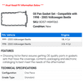 thumbnail image 2 of Oil Pan Gasket Set - Compatible with 1998 - 2005 Volkswagen Beetle 1999 2000 2001 2002 2003 2004, 2 of 2