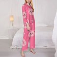 thumbnail image 3 of Fotbe Cartoon Pigs and Hearts Conjunto de Pijama de Manga Larga para Mujer con Estampado, Ropa de Dormir de 2 Piezas, Conjunto de Casa Suave y Cómodo con Bolsillos-Medium, 3 of 7