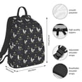 thumbnail image 2 of Yiaed Cartoon Rooster Print Lightweight Backpack Travel Backpacks Hiking Daypack for Women Men, 2 of 5