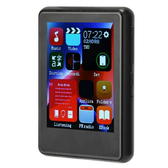Lecteur MP3 Écran Tactile Complet 5.0, Écran HD 2.4 Pouces, Puce de Décodage Premium, Support MP3 APE FLAC, Mémoire Extensible, Radio FM, Livre Électronique, Haut-Parleur