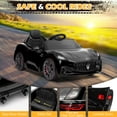 thumbnail image 3 of UBesGoo 12V Licensed Maserati Kids Ride-On Car w/ Remote Control, 3 Speeds, LED Headlights - Black, 3 of 8