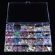 thumbnail image 3 of Caja de almacenamiento vacía transparente de 24 rejillas para decoración de uñas, contenedor de accesorios de cristal con diamantes de imitación y purpurina para uñas, paquete de 2, 3 of 6