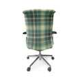thumbnail image 5 of Ambesonne Plaid Office Chair Cover Stretchable High Back, Stripes in Tartan Pattern, Yellow Jade Green Grey, 5 of 6