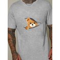 thumbnail image 3 of Camiseta con estampado 3D de oso de dibujos animados para hombre, camiseta fresca informal, deportes al aire libre, Tops holgados cómodos de manga corta, moda de verano, 3 of 5
