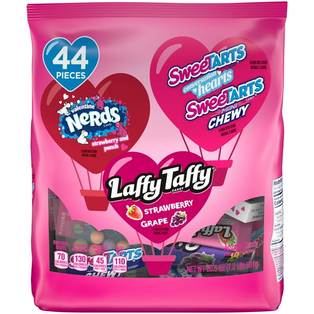 Assorted Valentine's Day SweeTARTS, Nerds & Laffy Taffy Candy Variety
