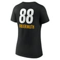 thumbnail image 3 of Women's Pat Freiermuth Black Pittsburgh Steelers Team Wordmark Player Name & Number V-Neck T-Shirt, 3 of 3