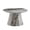 1Grey, variant on Ciphrias Round Coffee Table, 24 inch Grey Marble Look MDF with Pedestal Base for Living Room