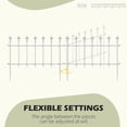 thumbnail image 4 of Outsunny Metal Decorative Garden Fence, 9.2' x 17.25" 5 Pack Steel Fence Panels, Decorative Border Fence for Landscape, Flower Bed, Animals, Black, 4 of 9