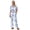 Blue-green print, variant on Ekouaer Women Pajamas Set Short Sleeve Button Down Sleepwear Soft Pjs Loungewear Pants Set Navy Tropics Small