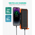 BLAVOR 20000mAh Solar Charger Power Bank 18W Fast Charging Portable