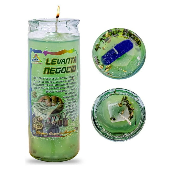Veladora Gel Levanta Negocio Atrae Clientes Preparada Verde Claro