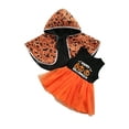 thumbnail image 1 of Gupgi Robe Cape Sans Manches à Imprimé Citrouille et Lettres d'Halloween pour Fille, 1-5 Ans, 1 of 7
