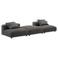 thumbnail image 1 of Solace3-Piece Modular Upholstered Fabric Sectional Sofa in Charcoal, 1 of 15