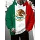 thumbnail image 3 of Novedad en sudaderas con capucha para hombre, sudaderas con estampado 3D de la bandera de México, sudaderas con cordón, ropa deportiva de manga larga, ropa informal para hombre, 3 of 4