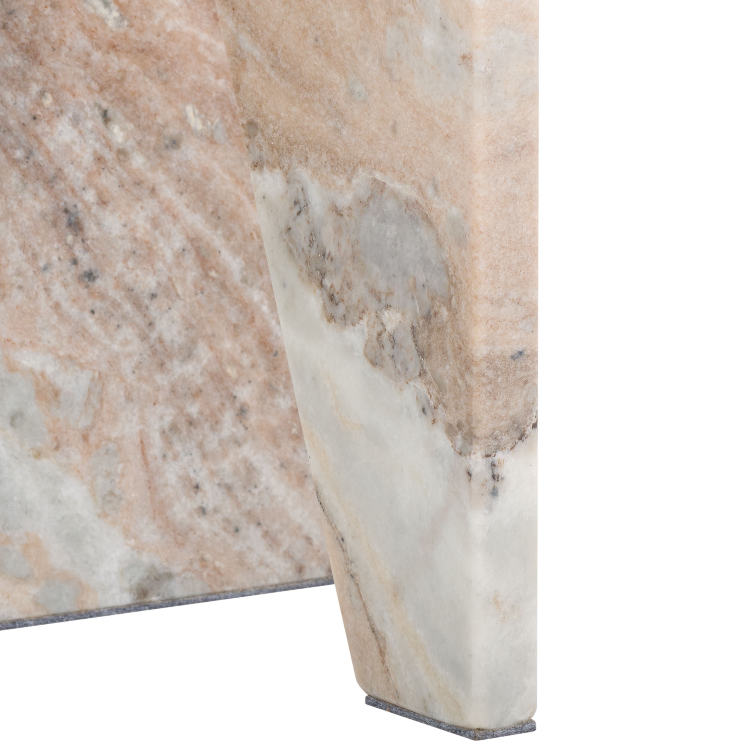Safavieh Couture Devlin Marble Round End Table, Brown
