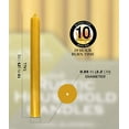 thumbnail image 3 of Hyoola 10" Rustic Mustard Yellow Dripless Dinner Candles Unscented Paraffin Wax with Cotton Wicks, 12-Pack, 3 of 9