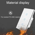 thumbnail image 3 of WiFi Touch Panel Switch Home Smart Switch Panel LED Indicator Light Tempered Glass Panel Light Switch Work with Tuya App Wall Touch Smart Switch, 3 of 9