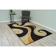 thumbnail image 2 of Planet Rugs Premium 3D Thick Abstract Indoor Area Rug 327 Smoke Blue Beige 6'6''x6'6'' Round, 2 of 10