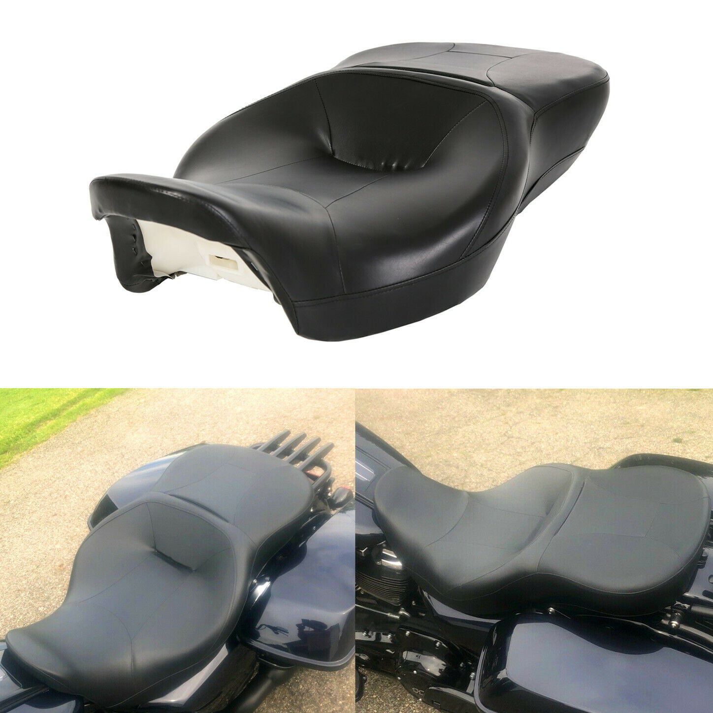 Hammock Driver Passenger Seat For Harley Touring Road King Street Road Electra Glide Ultra Limited Tri Glide 2009-2020 