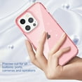 thumbnail image 5 of Compatible With iPhone 12 Pro Max Phone Case Transparent Not-Yellowing Shock-absorbent Raised Edges Protection Glitter Powder Bling Design Lightweight Plain Phone Cover,Pink, 5 of 6