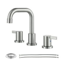 PARLOS Two-Handle Widespread Bathroom Sink Faucet, Brushed Nickel