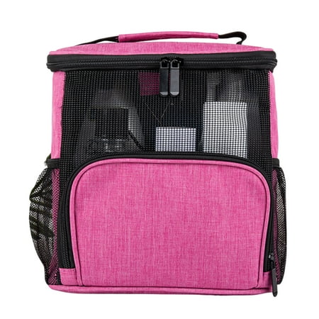 

xinRui Essentials Tote Bag with Hanging Hook Mesh Multi Pockets Men Women Portable Business Travel Handbag Travel Supply