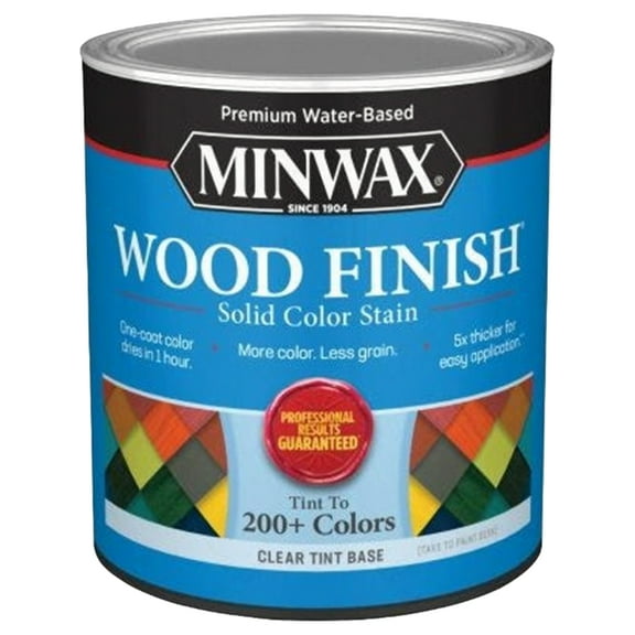 qt Minwax 11731 Clear Tint Base Wood Finish Water-Based Solid Color Stain