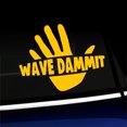 thumbnail image 1 of Wave Dammit - Vinyl Car Decal - Choose Color - [YELLOW], 1 of 1