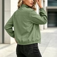 thumbnail image 6 of LUVDA Womens Lightweight Jacket Full Zip Stand Collar Long Sleeve Casual Windbreaker with Zipper Pockets for Travel & Hiking, 6 of 7