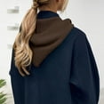 thumbnail image 5 of Yuanlong Womens Scarves Solid Color Ribbed Knitted Hooded Shawl One-Piece Scarf Winter Fashionable Thermal Neckwear Cape, 5 of 7