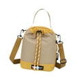 thumbnail image 4 of Bolso bandolera multifunción para botella de agua con correa ajustable y aislamiento térmico. Caqui amarillo, 4 of 7