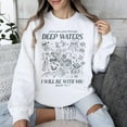 thumbnail image 3 of Isaiah 43:2 Christian Sweatshirt – “Deep Waters” Inspirational Pullover with Ocean Waves & Sea Life Graphic, 3 of 6