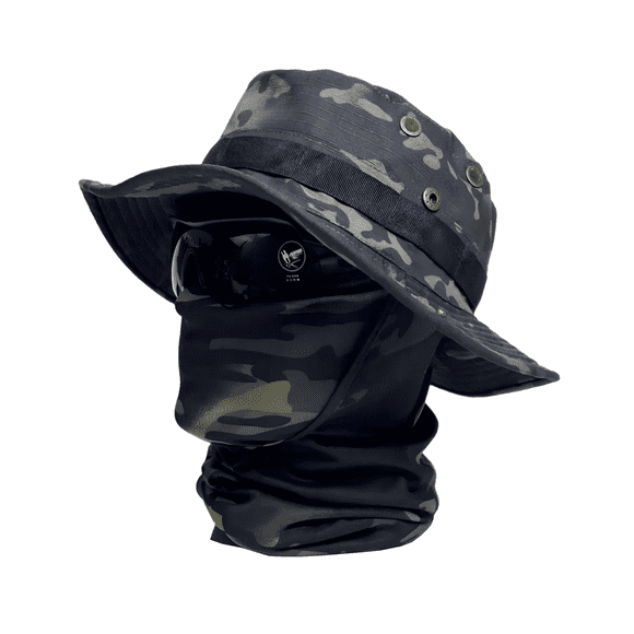 Sombrero De Sol Con Protección Para Casco Visera Táctica Gris Oscuro