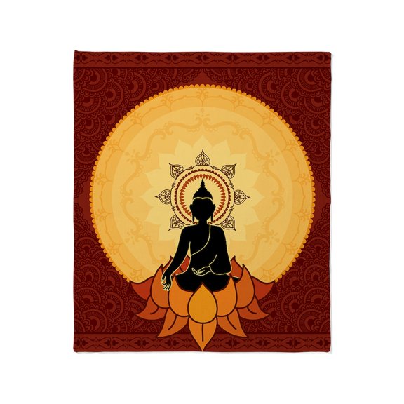 CafePress - Serene Buddha Artwork Throw Blanket - Soft Fleece Throw Blanket, 50"x60" for All Ages