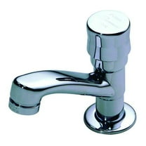 Symmons Metering Single Hole Mount, 1 Hole Low Arc Bathroom Faucet, Chrome S-71