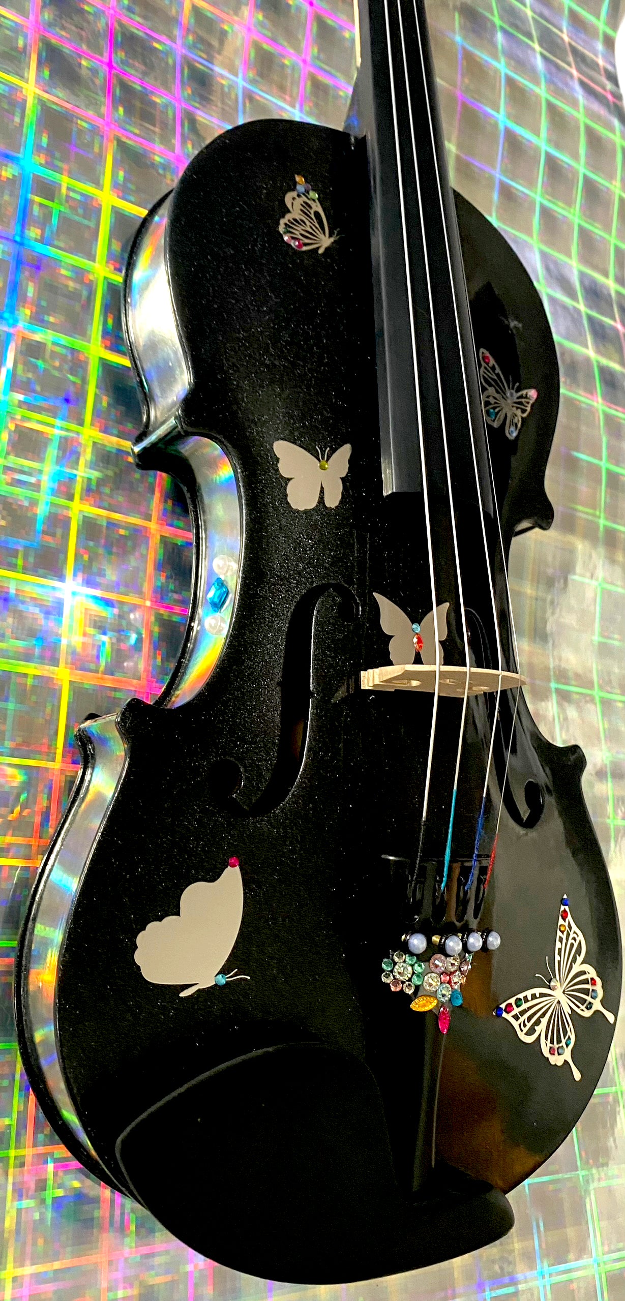 Rozanna's Metallic Butterfly Bling Black Violin Outfit