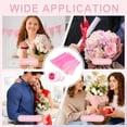 thumbnail image 6 of 2 Pcs 4 Yards Flower Wrapping Mesh Paper Bouquet Floral Packaging Paper with Organza Ribbon for Valentine's Day Wedding Birthday Florist Supplies, Water Pink/Rose Red, 6 of 6