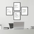 thumbnail image 3 of PixonSign Framed Wall Art Inspirational Virtue Quotes - Love, Peace, Patience, Self-control Illustrations Posters, Set of 4 Botanical Illustrations, Canvas Prints for Home Decor - 11"x14" Black, 3 of 5