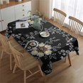 thumbnail image 2 of Pioneer Flower Floral Print Pattern Rectangle Tablecloth 60"x84",Waterproof Polyester Rectangle Table Cloth, Wipeable Spillproof Polyester Tablecloth for Dining, Camping, Indoor and Outdoor, 2 of 5