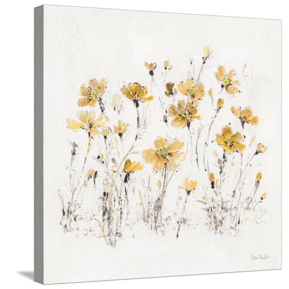 Art.com Wildflowers III Yellow Stretched Canvas Print Wall Art by Lisa Audit, 24" x 24"