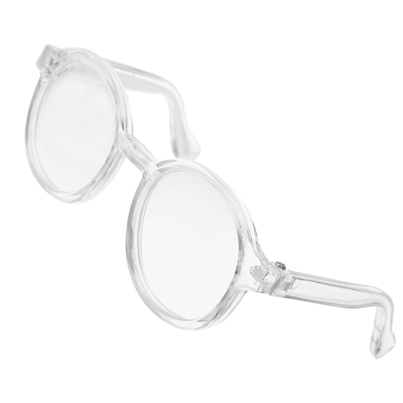 BESTYASH Glasses Toys Transparent Plastic Round Style for DIY Crafts 1Pack