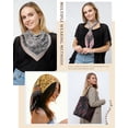 thumbnail image 4 of Square Silk Head Scarf of 4pcs Women 27” Satin Bandana Sleeping Wraps Lightweight Headscarf Boho Headwear, 4 of 9