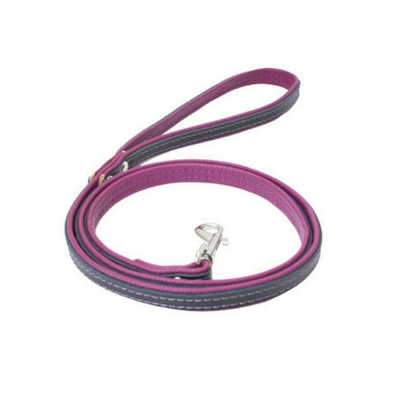 Multi-size Optional Comfortable Leather for All Size Dog Adjustable with Braided Pattern Name Engravable Pet ID Tags Dog Supplies Dog Collar Dog Leads PURPLE 120X2.0CM LEAD
