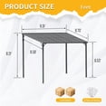 thumbnail image 2 of BlackOutdoor Pergola 8' x 10' Metal Inclined Roof Pergolas Waterproof Wall-mounted iron sheet shed Gazebo for Patio,Garden,Yard, 2 of 7