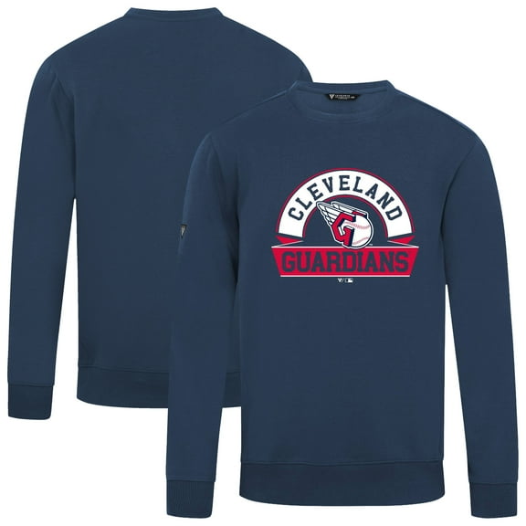 Men's Levelwear Navy Cleveland Guardians Zane Banner Arch Sweatshirt