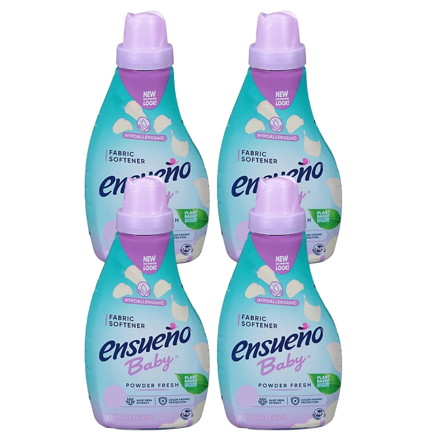 Ensueño - Baby Hypoallergenic Liquid Laundry Fabric Softener, Baby Powder  Scent - 22 Fl Oz And 13 Laundry Loads Per Bottle, Pack Of 12, 156 Total